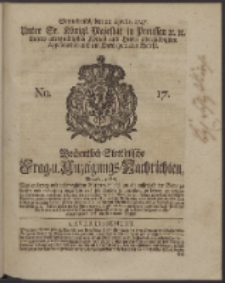 Wochentlich-Stettinische Frag- und Anzeigungs-Nachrichten. 1747 No. 17