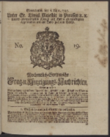 Wochentlich-Stettinische Frag- und Anzeigungs-Nachrichten. 1747 No. 19