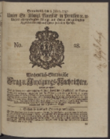 Wochentlich-Stettinische Frag- und Anzeigungs-Nachrichten. 1747 No. 28