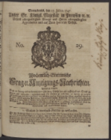 Wochentlich-Stettinische Frag- und Anzeigungs-Nachrichten. 1747 No. 29