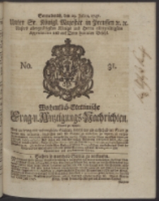 Wochentlich-Stettinische Frag- und Anzeigungs-Nachrichten. 1747 No. 31