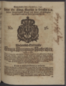 Wochentlich-Stettinische Frag- und Anzeigungs-Nachrichten. 1747 No. 36