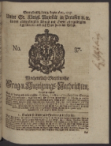 Wochentlich-Stettinische Frag- und Anzeigungs-Nachrichten. 1747 No. 37