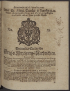 Wochentlich-Stettinische Frag- und Anzeigungs-Nachrichten. 1747 No. 38