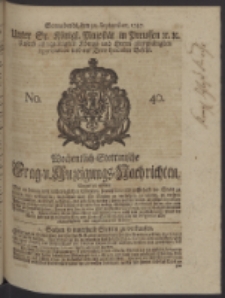 Wochentlich-Stettinische Frag- und Anzeigungs-Nachrichten. 1747 No. 40