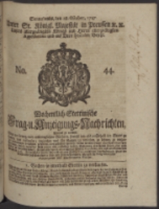 Wochentlich-Stettinische Frag- und Anzeigungs-Nachrichten. 1747 No. 44