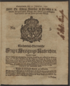 Wochentlich-Stettinische Frag- und Anzeigungs-Nachrichten. 1750 No. 3