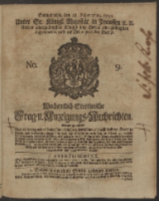 Wochentlich-Stettinische Frag- und Anzeigungs-Nachrichten. 1750 No. 9