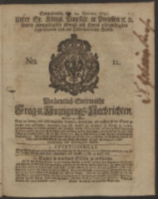 Wochentlich-Stettinische Frag- und Anzeigungs-Nachrichten. 1750 No. 11