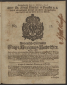 Wochentlich-Stettinische Frag- und Anzeigungs-Nachrichten. 1750 No. 12