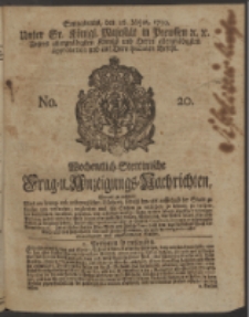 Wochentlich-Stettinische Frag- und Anzeigungs-Nachrichten. 1750 No. 20