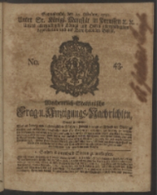 Wochentlich-Stettinische Frag- und Anzeigungs-Nachrichten. 1750 No. 43
