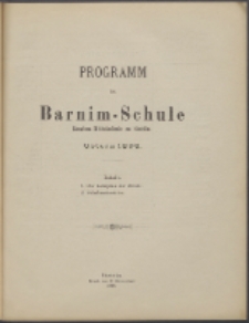 Programm der Barnim-Schule Knaben-Mittelschule zu Stettin. 1898