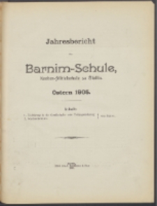 Jahresbericht der Barnim-Schule Knaben-Mittelschule zu Stettin. Ostern 1905.