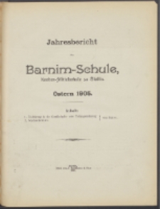Jahresbericht der Barnim-Schule Knaben-Mittelschule zu Stettin. Ostern 1905.