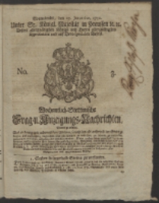 Wochentlich-Stettinische Frag- und Anzeigungs-Nachrichten. 1752 No. 3