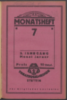Monatsheft der Theatergemeinde e.V. Stettin. Jg. 3, 1924 H. 7