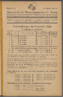Monatsheft der Theatergemeinde e.V. Stettin. Jg. 10, 1930/1931 H. Nr. 3