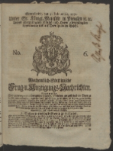 Wochentlich-Stettinische Frag- und Anzeigungs-Nachrichten. 1752 No. 6