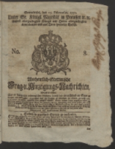 Wochentlich-Stettinische Frag- und Anzeigungs-Nachrichten. 1752 No. 8