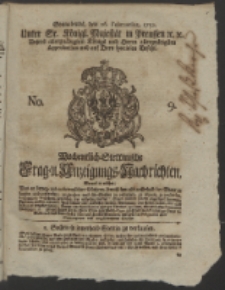 Wochentlich-Stettinische Frag- und Anzeigungs-Nachrichten. 1752 No. 9