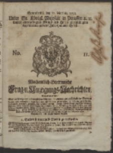 Wochentlich-Stettinische Frag- und Anzeigungs-Nachrichten. 1752 No. 11