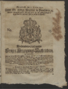 Wochentlich-Stettinische Frag- und Anzeigungs-Nachrichten. 1752 No. 15