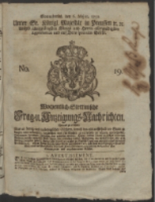 Wochentlich-Stettinische Frag- und Anzeigungs-Nachrichten. 1752 No. 19 + Anhang