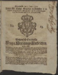 Wochentlich-Stettinische Frag- und Anzeigungs-Nachrichten. 1752 No. 23 + Anhang