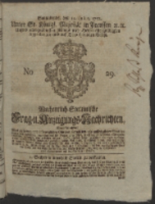 Wochentlich-Stettinische Frag- und Anzeigungs-Nachrichten. 1752 No. 29 + Anhang
