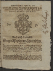 Wochentlich-Stettinische Frag- und Anzeigungs-Nachrichten. 1752 No. 36 + Anhang