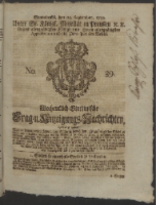 Wochentlich-Stettinische Frag- und Anzeigungs-Nachrichten. 1752 No. 39 + Anhang