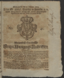 Wochentlich-Stettinische Frag- und Anzeigungs-Nachrichten. 1752 No. 41 + Anhang