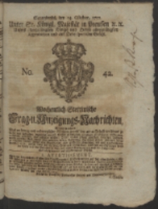 Wochentlich-Stettinische Frag- und Anzeigungs-Nachrichten. 1752 No. 42 + Anhang
