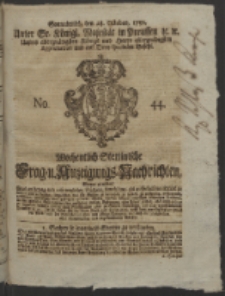 Wochentlich-Stettinische Frag- und Anzeigungs-Nachrichten. 1752 No. 44 + Anhang