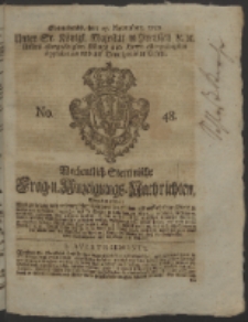 Wochentlich-Stettinische Frag- und Anzeigungs-Nachrichten. 1752 No. 48 + Anhang