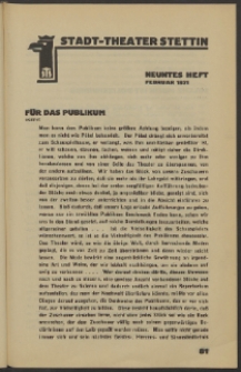 Stadt-Theater Stettin. 1931 H. 9