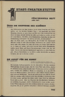 Stadt-Theater Stettin. 1931 H. 15