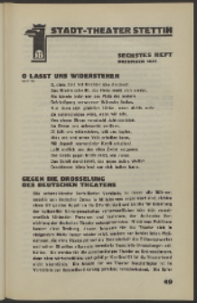 Stadt-Theater Stettin. 1931 H. 6