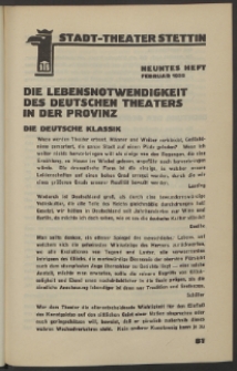 Stadt-Theater Stettin. 1932 H. 9