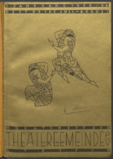 Monatsheft der Theatergemeinde e.V. Stettin. Jg. 5, 1925 H. Nr. 1/2