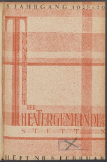 Monatsheft der Theatergemeinde e.V. Stettin. Jg. 8, 1929 H. Nr. 8