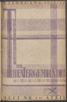 Monatsheft der Theatergemeinde e.V. Stettin. Jg. 8, 1929 H. Nr. 10