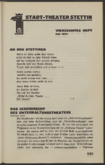 Stadt-Theater Stettin. 1933 H. 14