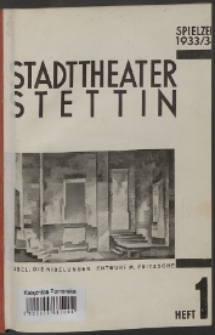 Stadt-Theater Stettin. 1933 H. 1