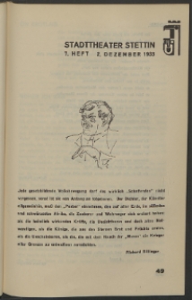 Stadt-Theater Stettin. 1933 H. 7