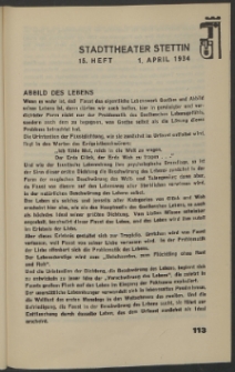 Stadt-Theater Stettin. 1934 H. 15