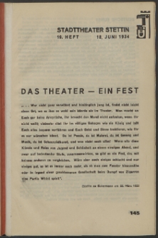 Stadt-Theater Stettin. 1934 H. 19