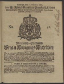Wochentlich-Stettinische Frag- und Anzeigungs-Nachrichten. 1738 No. 41