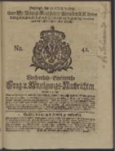 Wochentlich-Stettinische Frag- und Anzeigungs-Nachrichten. 1738 No. 42